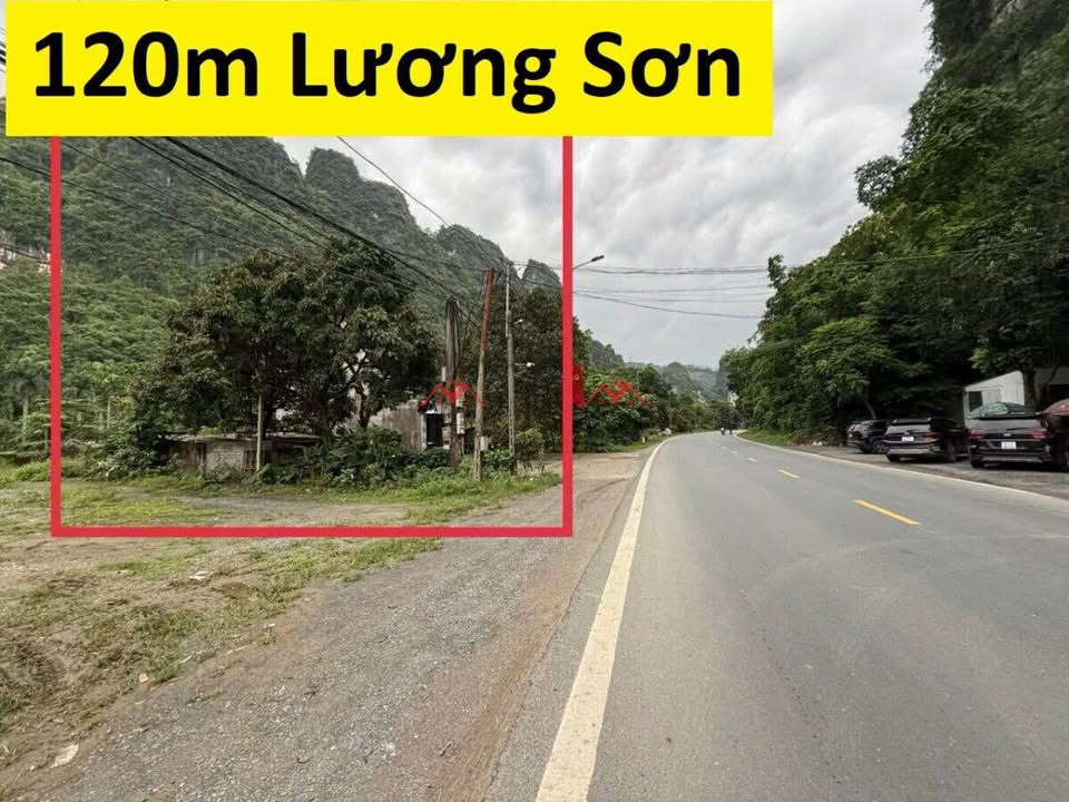 Đất nền Lương Sơn Hòa Bình 120m² - Mặt tiền QL6, sổ đỏ chính chủ!