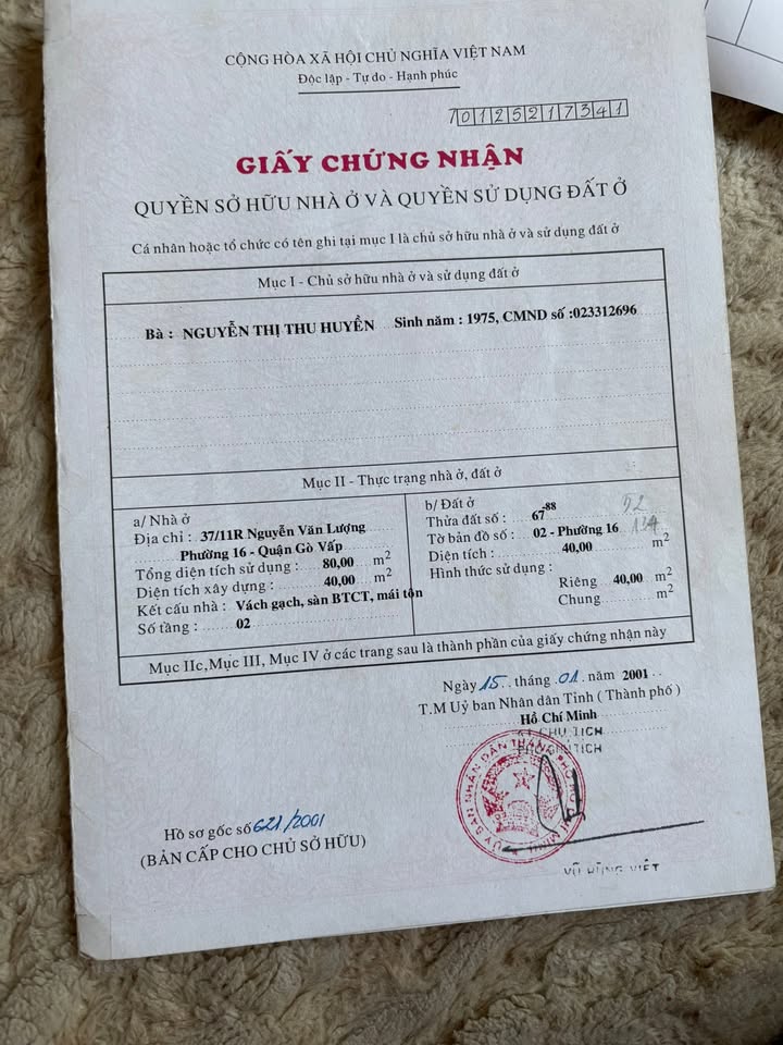 Nhà 48m² Gò Vấp - Chính chủ bán, 5.7 tỷ, Hẻm thông thoáng