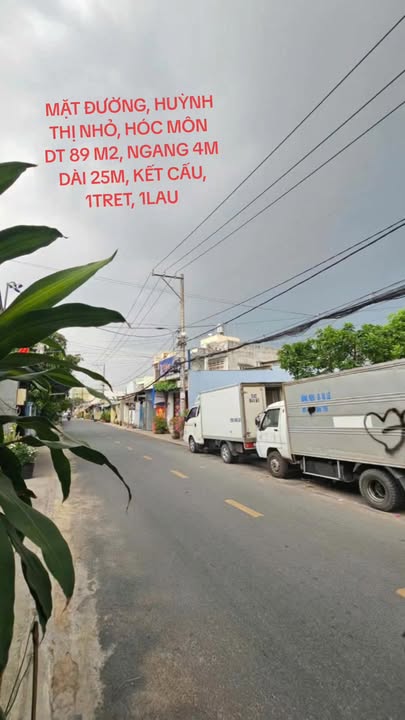 Nhà Mặt Tiền Huỳnh Thị Nhỏ Hóc Môn 89m² - Kinh Doanh Đa Ngành