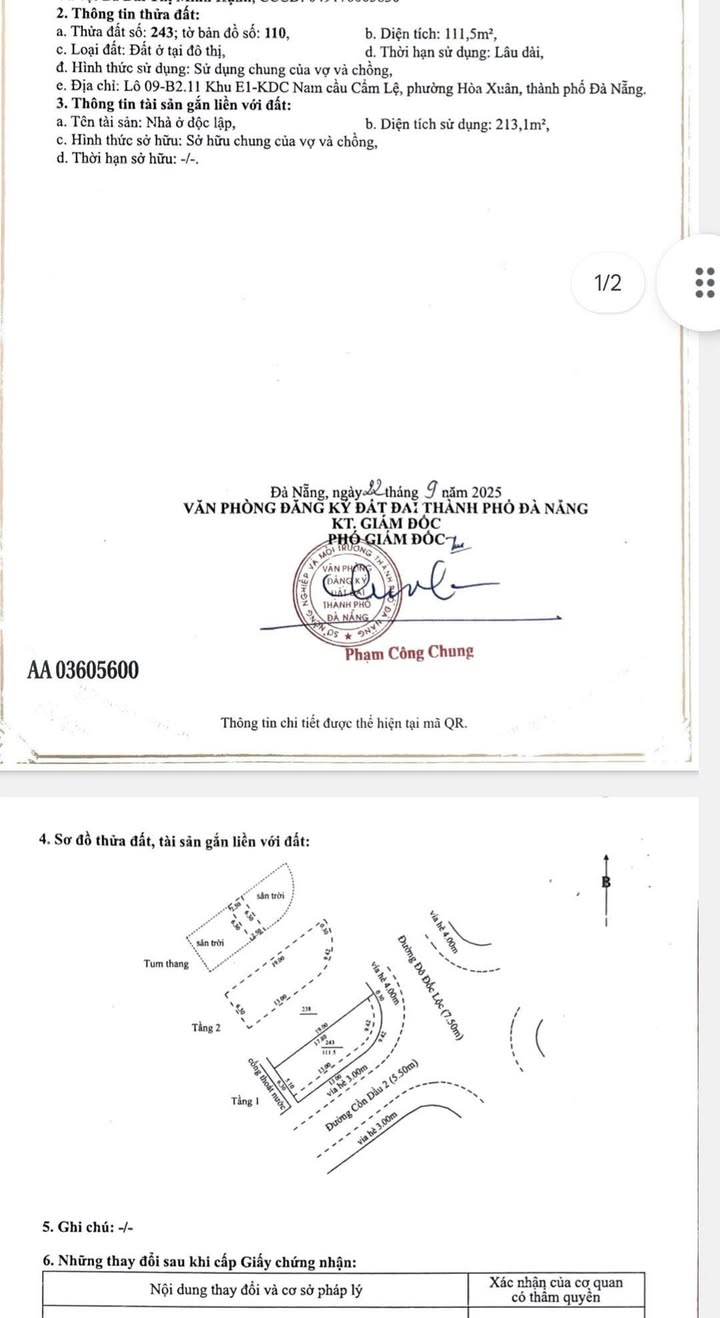 Nhà 2 tầng Hòa Xuân 112m² 9,6 tỷ - Chính chủ bán