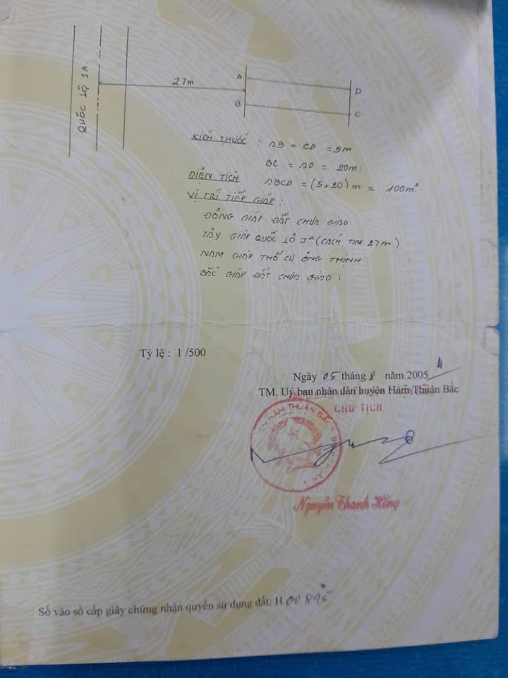 Nhà Mặt Tiền QL1A Hồng Sơn 100m² - Kinh doanh cực đỉnh!