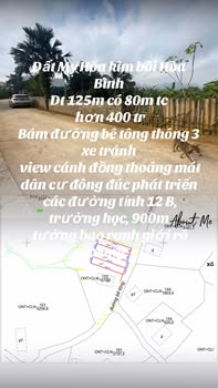 Đất nền Mỵ Hòa Kim Bôi 125m² 400 triệu - Đầu tư dài hạn