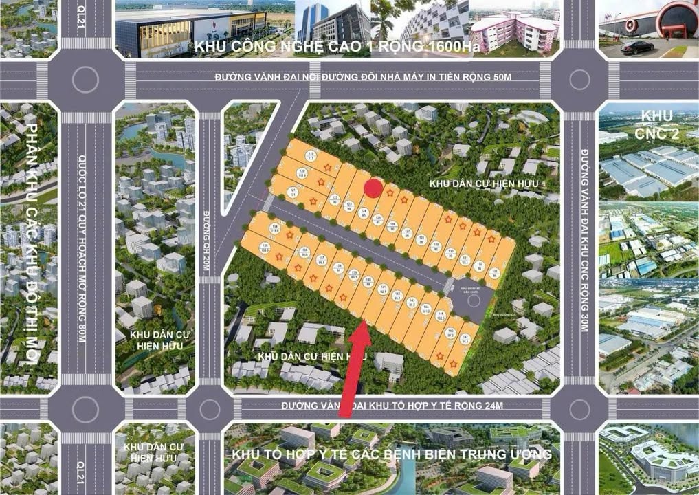 Đất nền Hòa Lạc, Thạch Thất 95m² - Sổ đỏ chính chủ, tiềm năng tăng giá!