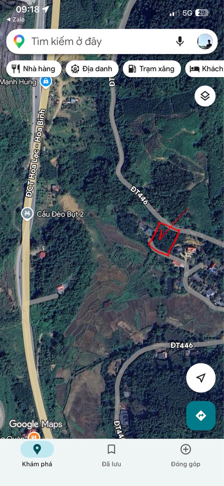 Bán đất 2 mặt tiền đường 446, TP Hòa Bình - 1308m², giá 5 tỷ