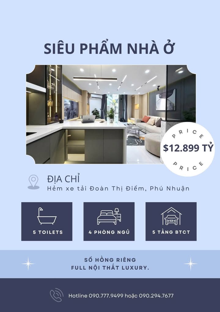 Nhà Phú Nhuận 180m² 12.899 tỷ - Chính chủ sẵn ở