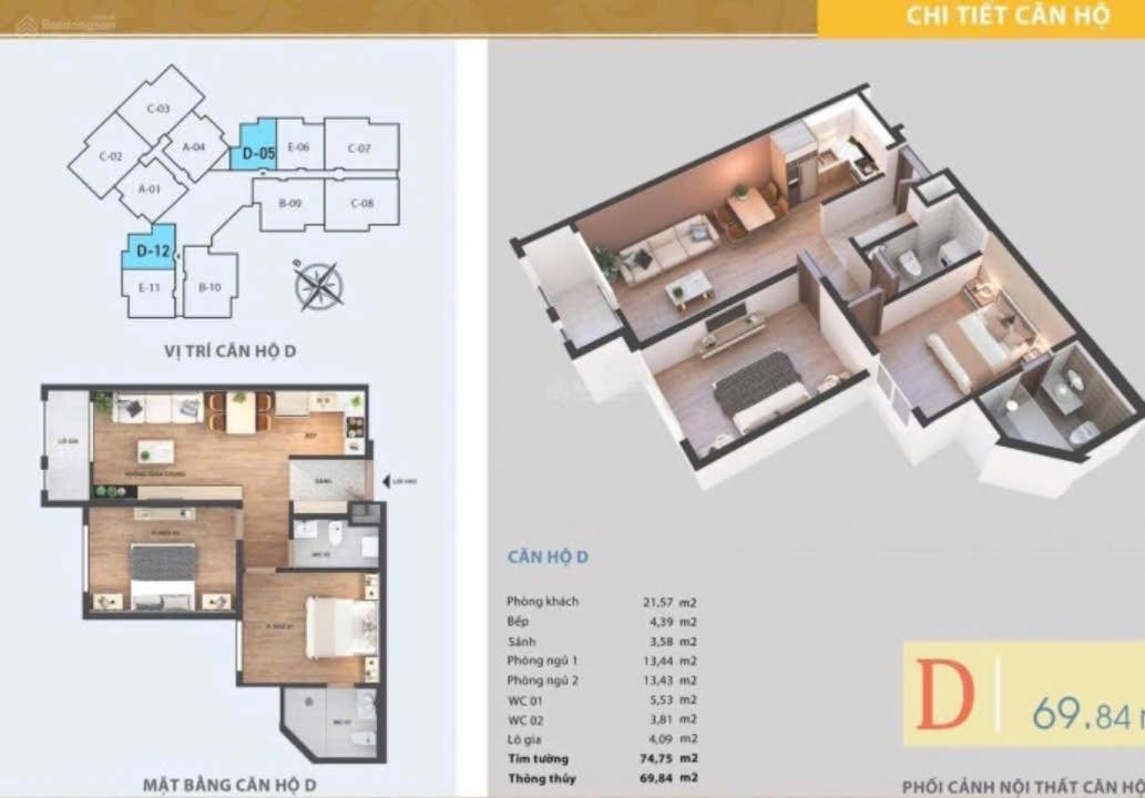 Căn hộ Lacasta Văn Phú 68m² - Sổ hồng sẵn, chính chủ bán!