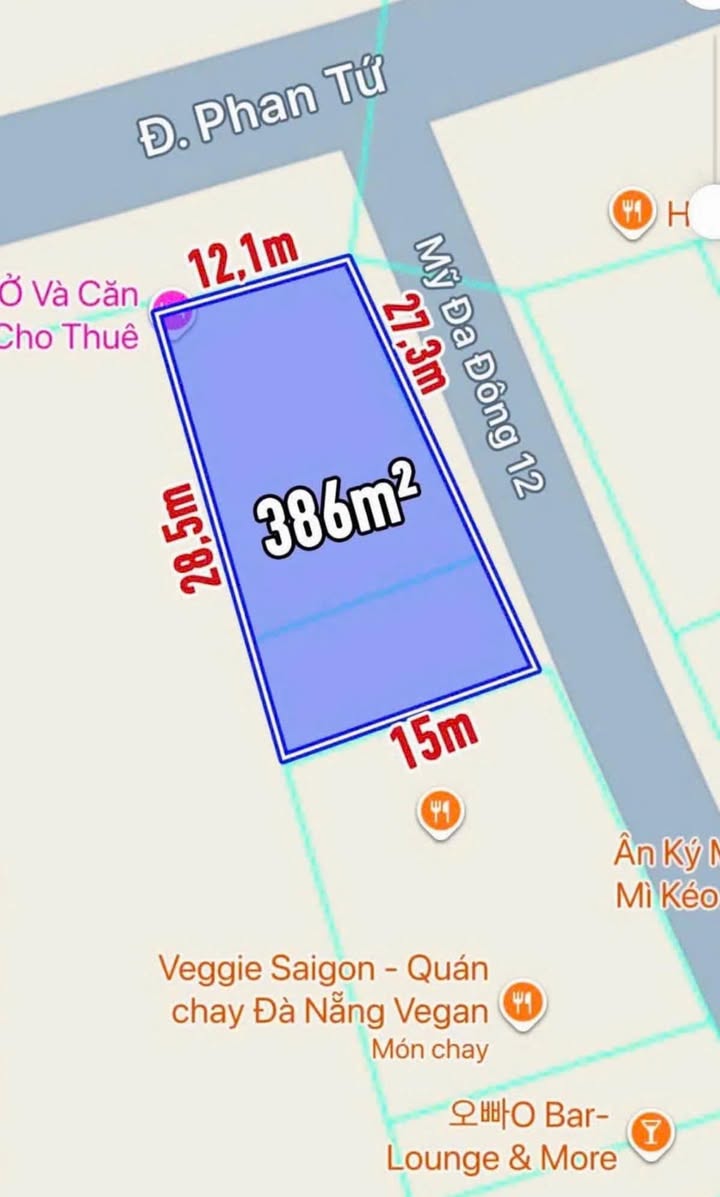 Đất nền Phan Tứ Sơn Trà 386m² giá 103 tỷ - Sổ đỏ chính chủ