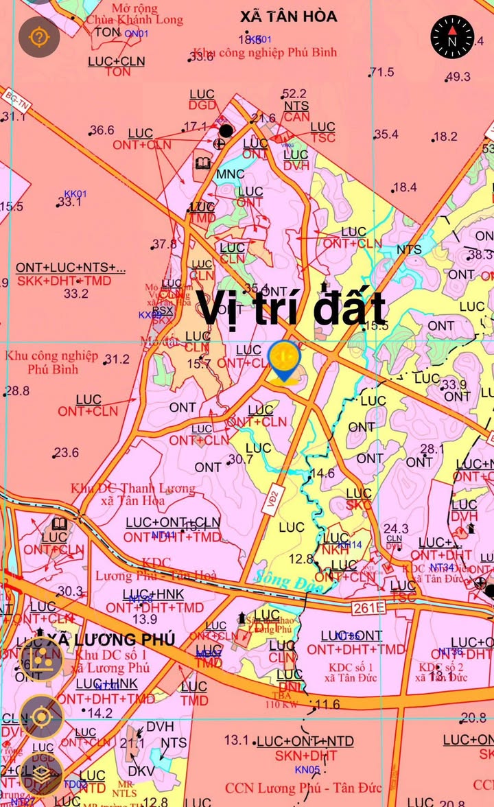 Đất nền Tân Hòa, Phú Bình 129m² - Tiềm năng tăng giá!