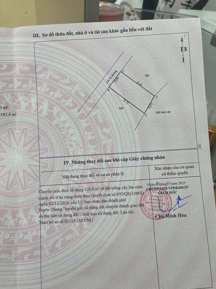 Bán Đất Sổ Đỏ 230m² Đồng Lem, Bắc Quang - Giá 1 Tỷ, Sẵn Sàng Xây Nhà