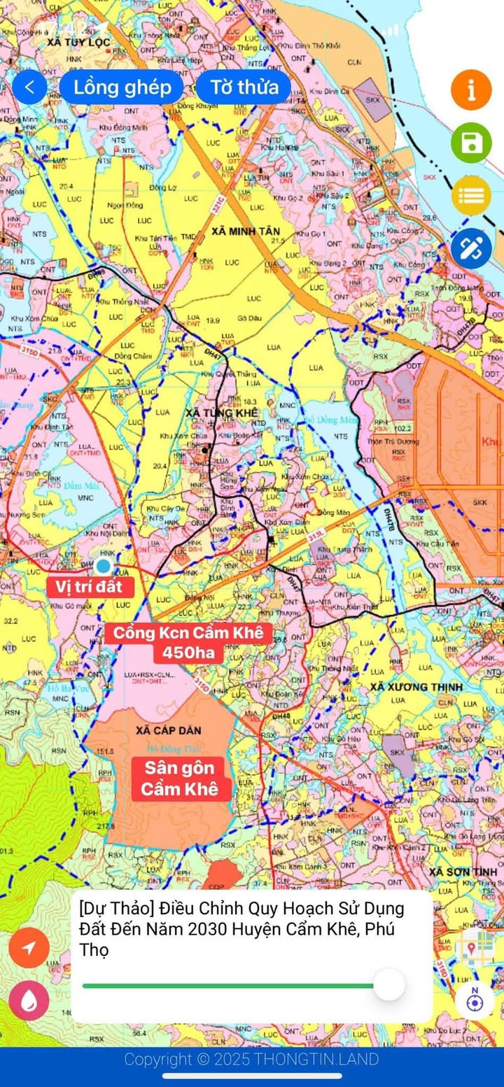 Đất nền Cẩm Khê 202m² - Mặt tiền kinh doanh, gần KCN, sổ đỏ thổ cư