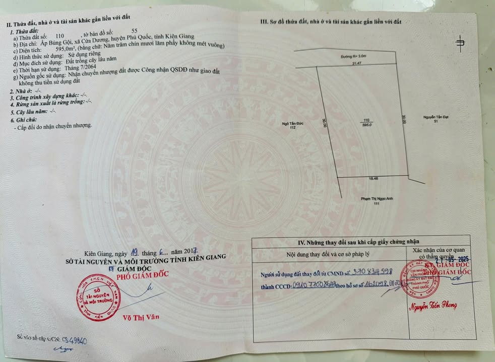 Đất nền Khu phố Búng Gội Phú Quốc 595m² - Tiềm năng tăng giá!