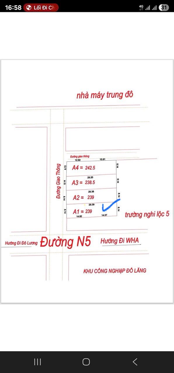 Đất Nền Nghi Lộc 239m² Sổ Đỏ Sẵn Sàng - Giá Đầu Tư 1.6 Tỷ