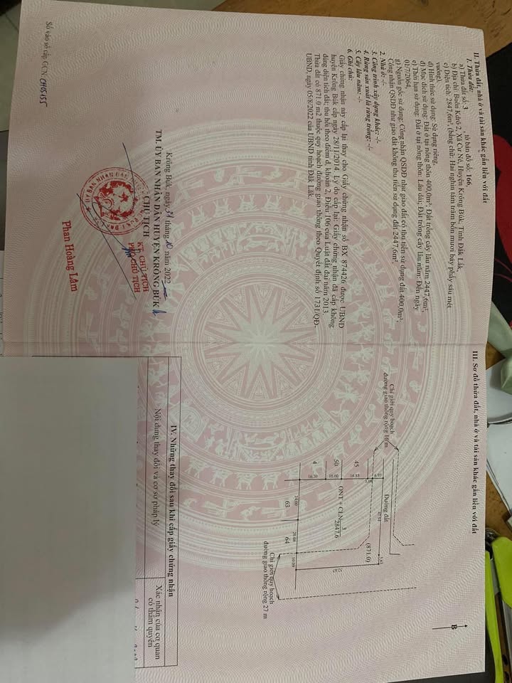 Đất nền Buôn Kdro2 Krông Búk 2756m² - Sổ đỏ chính chủ