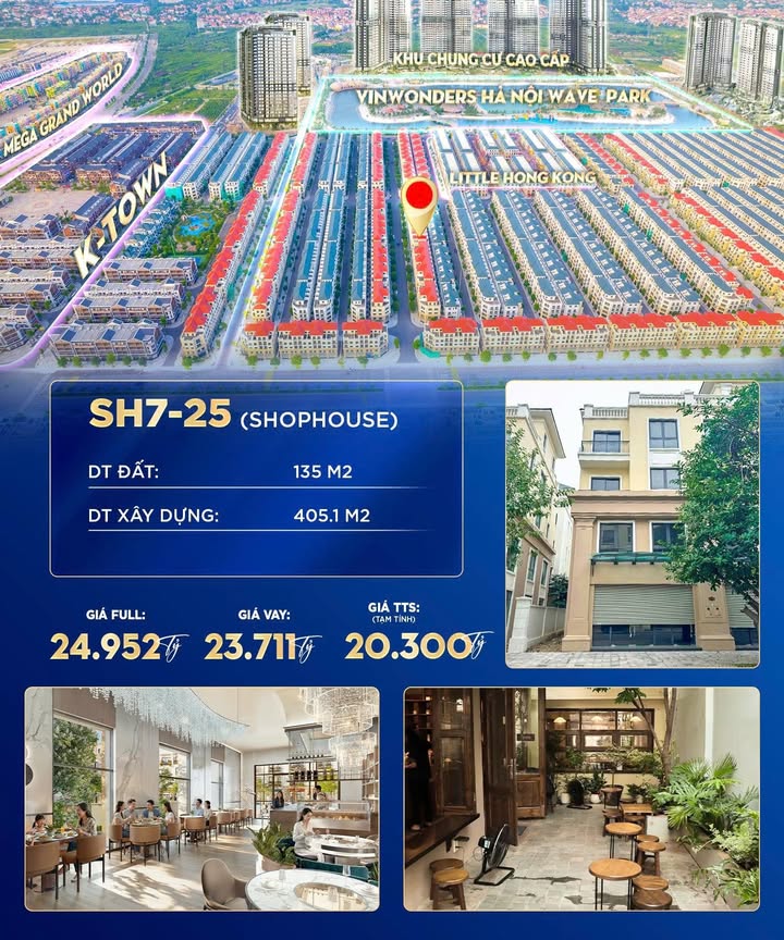 Shophouse Thanh Trì 135m² giá 20.3 tỷ - Đầu tư sinh lời