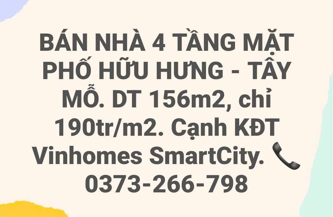 Nhà Phố Hữu Hưng, Tây Mỗ 156m² - Mặt tiền kinh doanh đắc địa!
