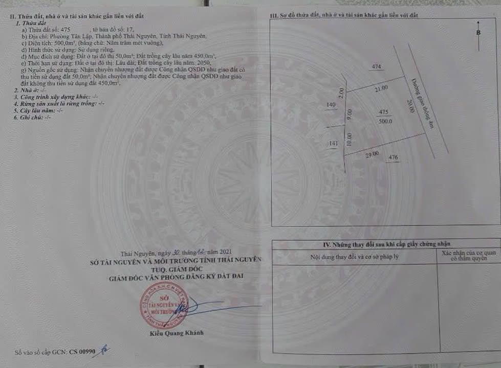 Đất nền Sông Công 500m² - Đường to ô tô, tiềm năng sinh lời!