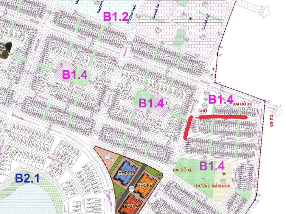 Townhouse Thanh Hà, Thanh Oai 100m2 - Mặt tiền kinh doanh