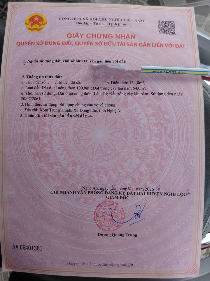 Đất nền Nghi Lộc 164m² giá 1.38 tỷ - Tiềm năng tăng giá!