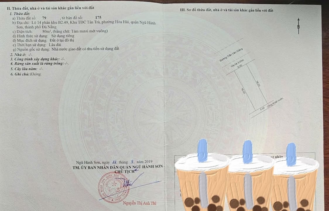 Bán đất Trần Văn Giảng 80m² - Sát biển, 4.5 tỷ - Vị trí đắc địa