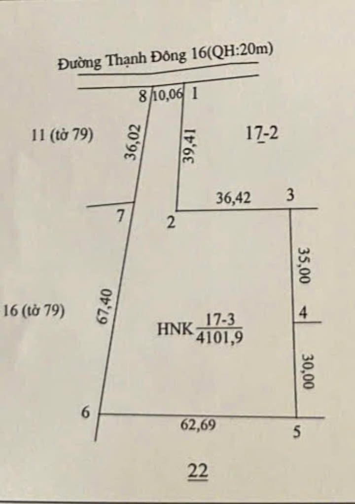 Đất nền Thạnh Đông, Tân Châu 1440m² - Sổ đỏ quy hoạch thổ cư, giá 690 triệu