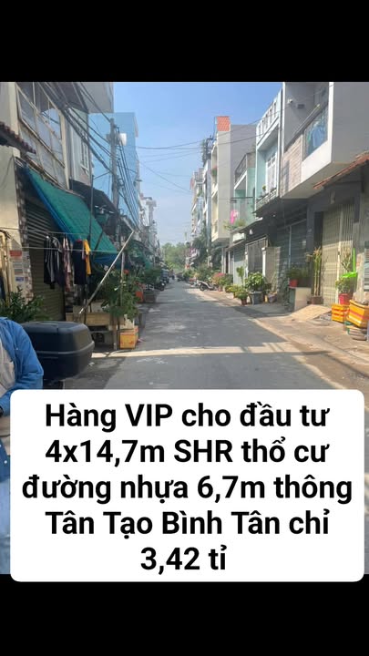 Đất Tân Tạo Bình Tân 58m² 3.42 tỷ - Sổ đỏ chính chủ