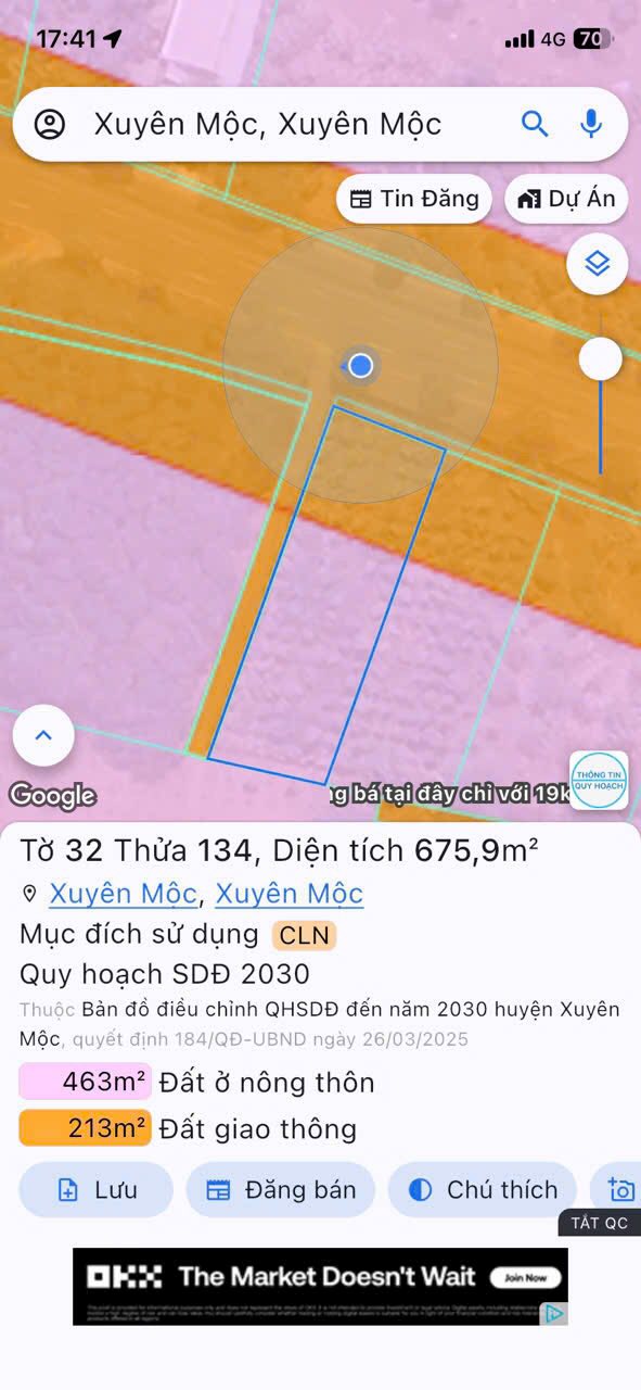 Đất Vàng Xuyên Mộc 675.9m² - Mặt Tiền Trục Chính, Giá 63.2 Tỷ