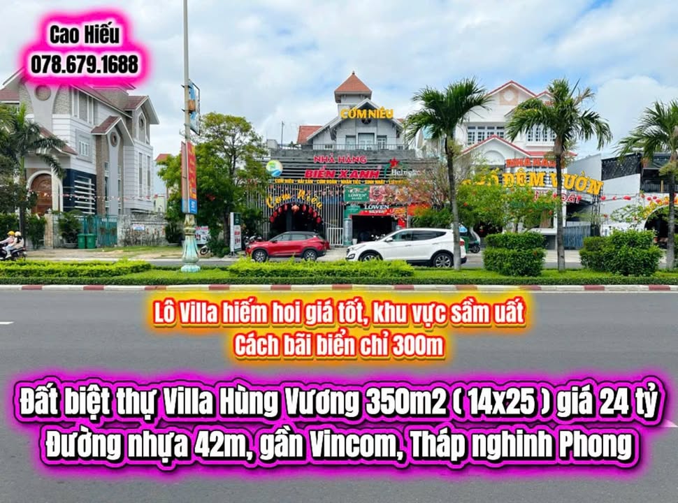 Đất biệt thự Villa Hùng Vương 350m2 24 tỷ - Đường ô tô