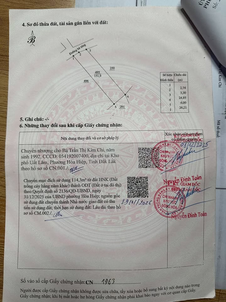 Đất Nền 114m² Phú Hòa, Đông Hòa, Phú Yên - Sổ Đỏ Chính Chủ, Giá Đầu Tư