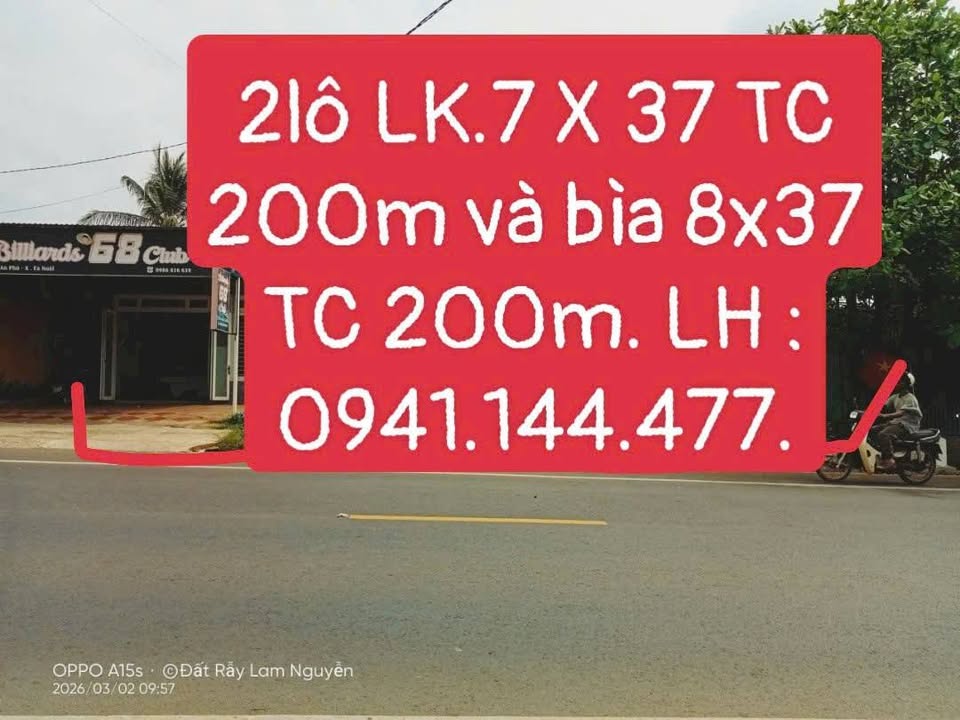 Bán Gấp Lô Đất Mặt Tiền Tỉnh Lộ 1, Buôn Đôn - Kinh Doanh Bida, Thu Nhập Ổn Định