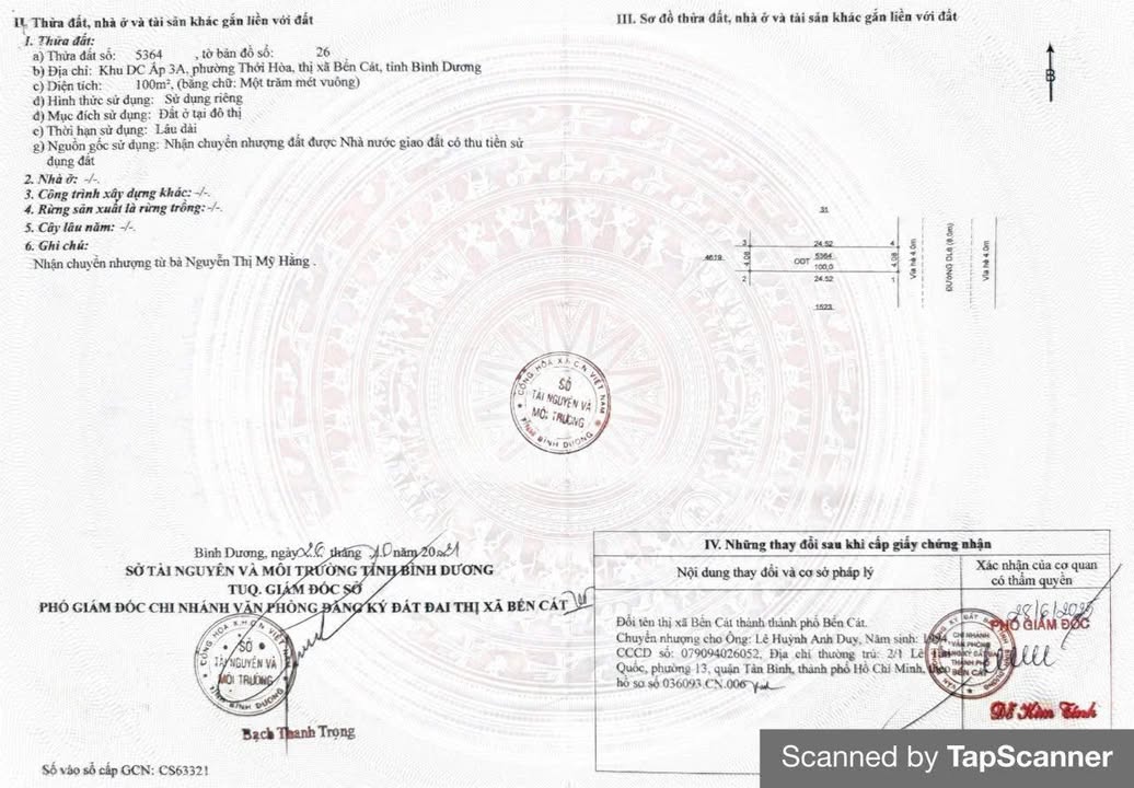 Đất nền Mỹ Phước 3, Bình Dương - 100m² Hướng Đông, Giá 1.5 tỷ tặng GPXD