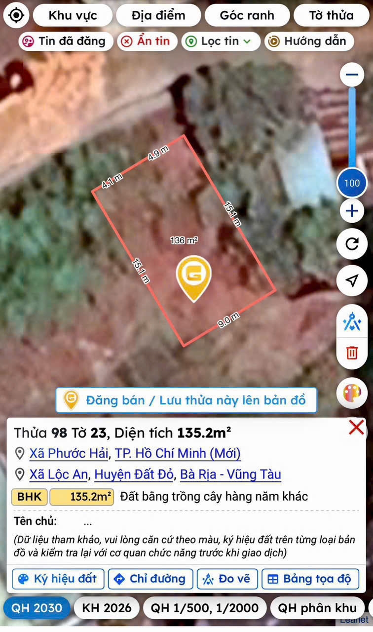 Đất nền Lộc An 135m² 1.89 tỷ - Sổ đỏ chính chủ