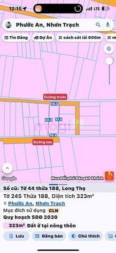 Đất nền Long Thọ 323m² giá 3.2 tỷ - Đường to ô tô