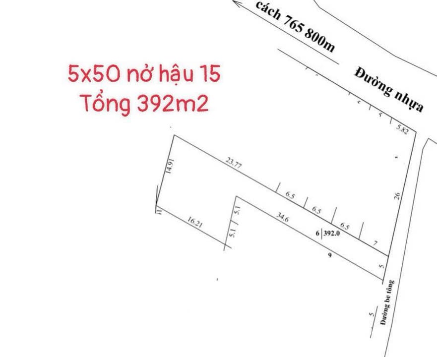 Đất nền Long Tân Long Đất 392m² giá 700 triệu - Sổ đỏ chính chủ