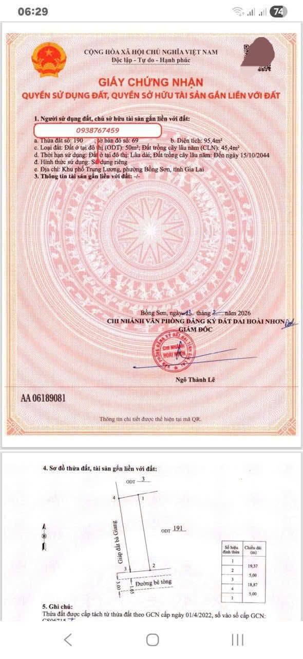 Đất nền Nguyễn Duy Trinh Bồng Sơn 95m² 5xx triệu - Sổ đỏ chính chủ