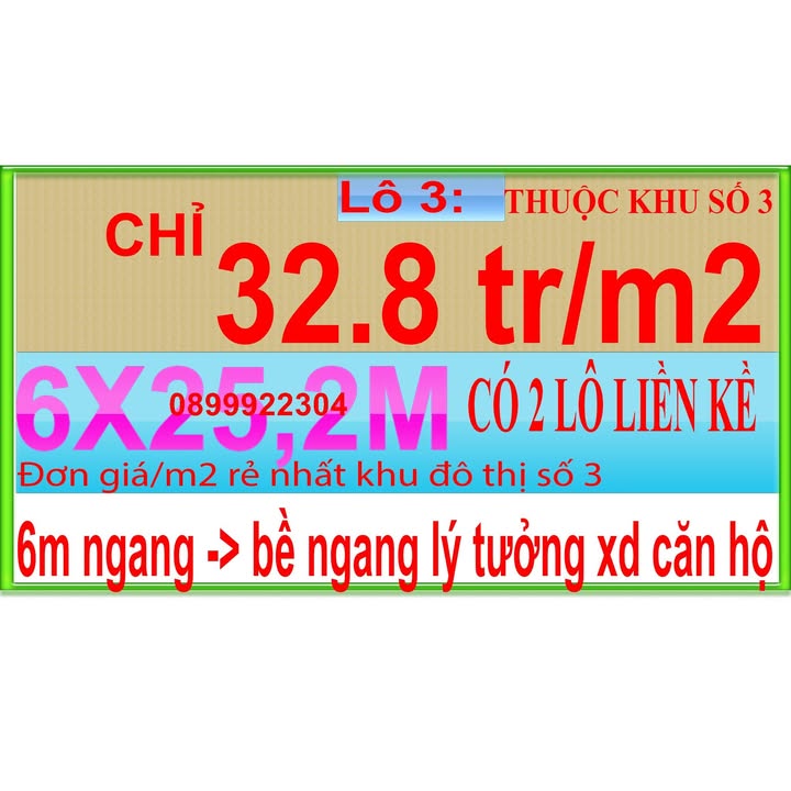 Đất nền KĐT số 3 Văn Tiến Dũng 151m² 4.95 tỷ - Sổ đỏ chính chủ