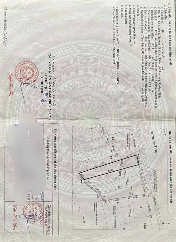 Đất nền Hạ Long 142m² giá 3,55 tỷ - Sổ đỏ chính chủ