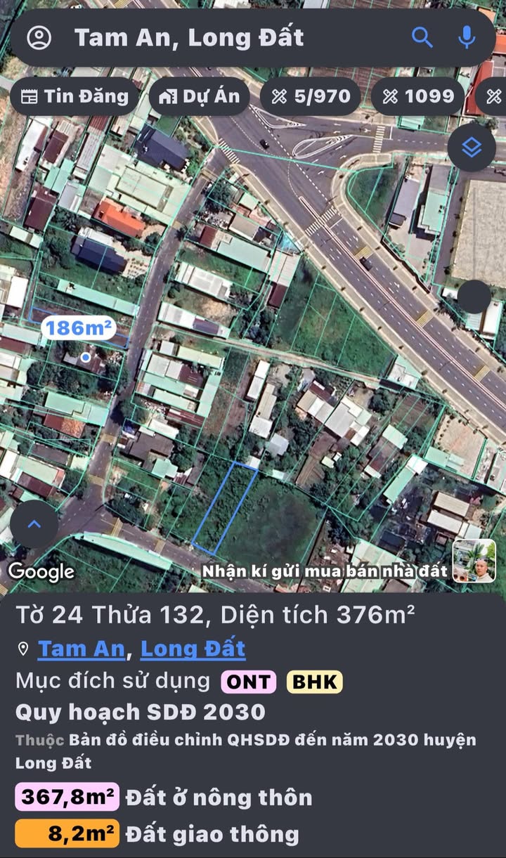 Đất nền Tam An Long Đất 380m² 3.5 tỷ - Đường to ô tô
