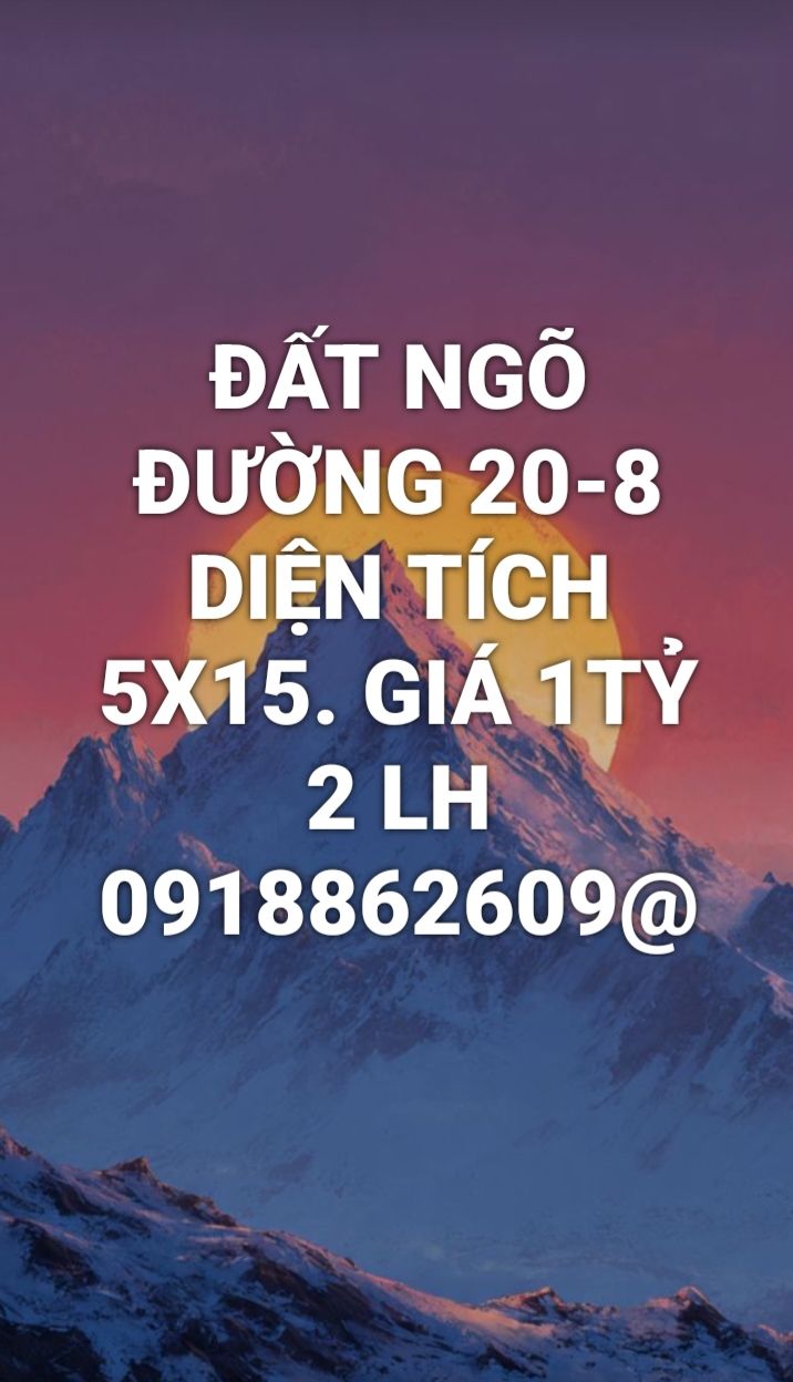Đất đường 20-8 Hà Giang 75m² giá 1.2 tỷ - Tiềm năng tăng giá