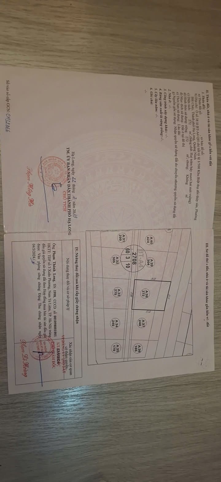 Đất nền Bãi Cháy Hạ Long 272m² - Sổ đỏ chính chủ