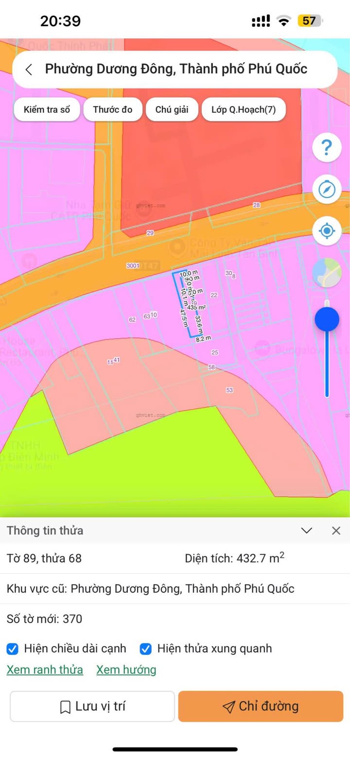 Đất thổ cư Dương Đông 500m² giá 25 tỷ - Sổ đỏ chính chủ