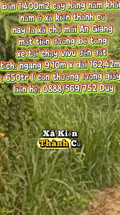 Đất Ấp Chiến Lược Chợ Mới 1.405m² 650 triệu - Xây dựng tự do