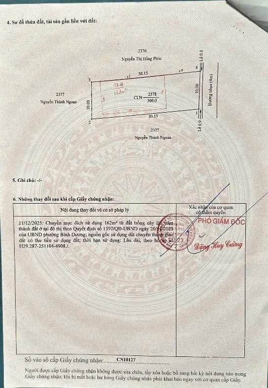 Đất nền Phú Mỹ 10 Thủ Dầu Một 162m² 6 tỷ - Sổ đỏ chính chủ