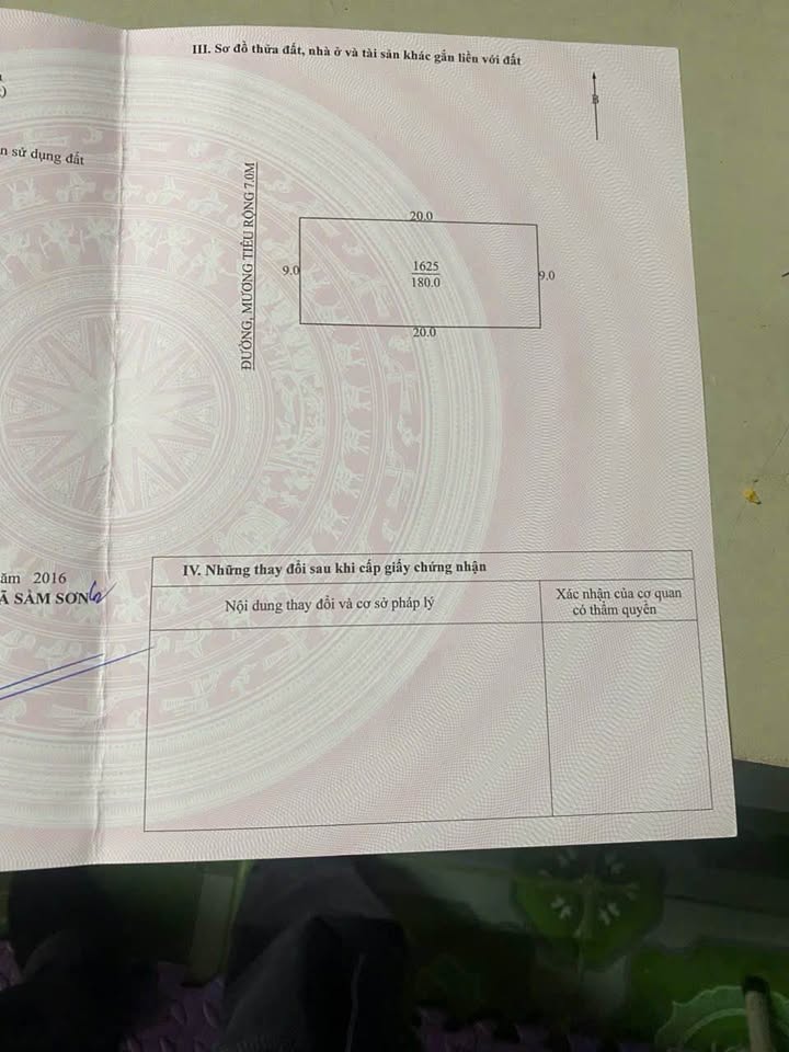 Đất nền Phường Quảng Thọ Sầm Sơn 180m² - Sổ đỏ trao tay