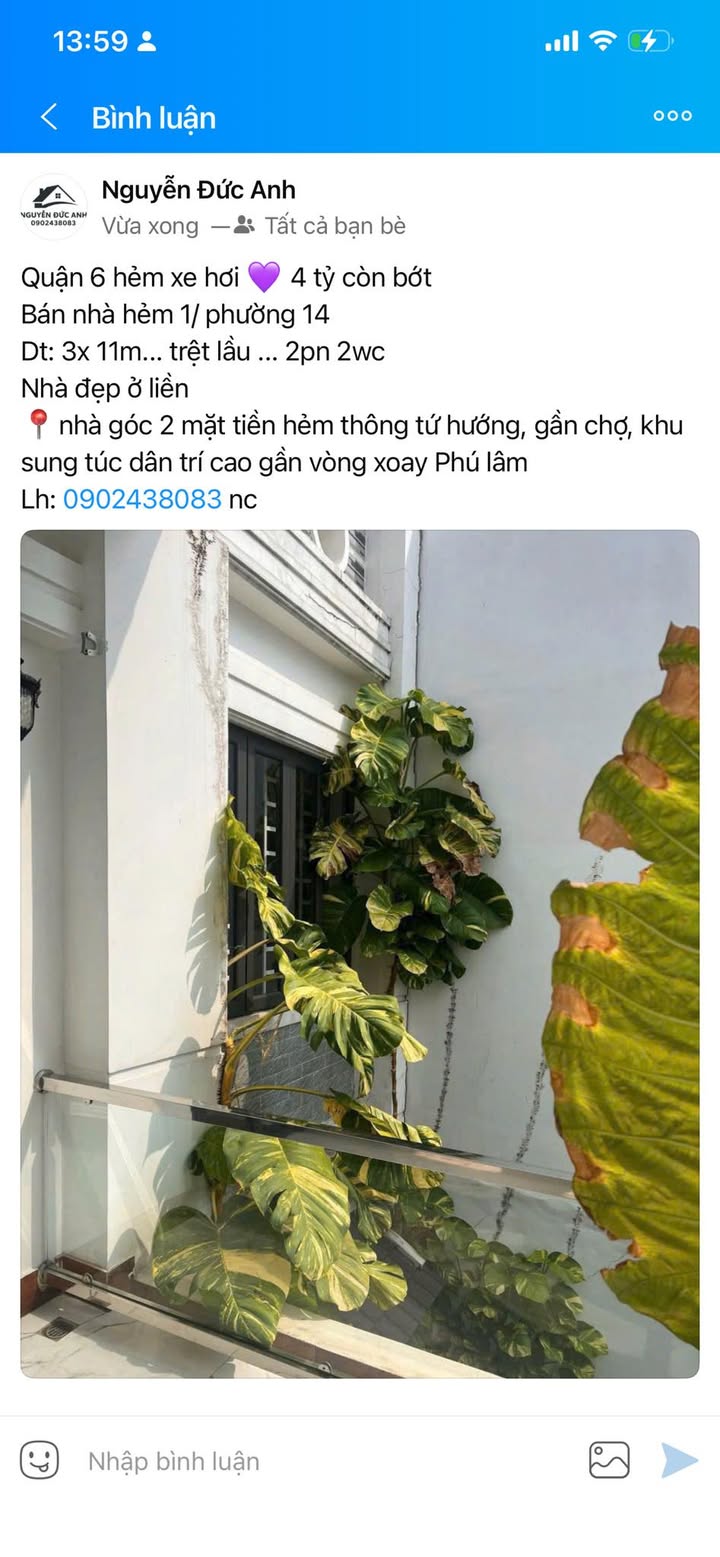 Nhà Quận 6 hẻm xe hơi 33m² giá 4 tỷ - Sẵn sàng vào ở