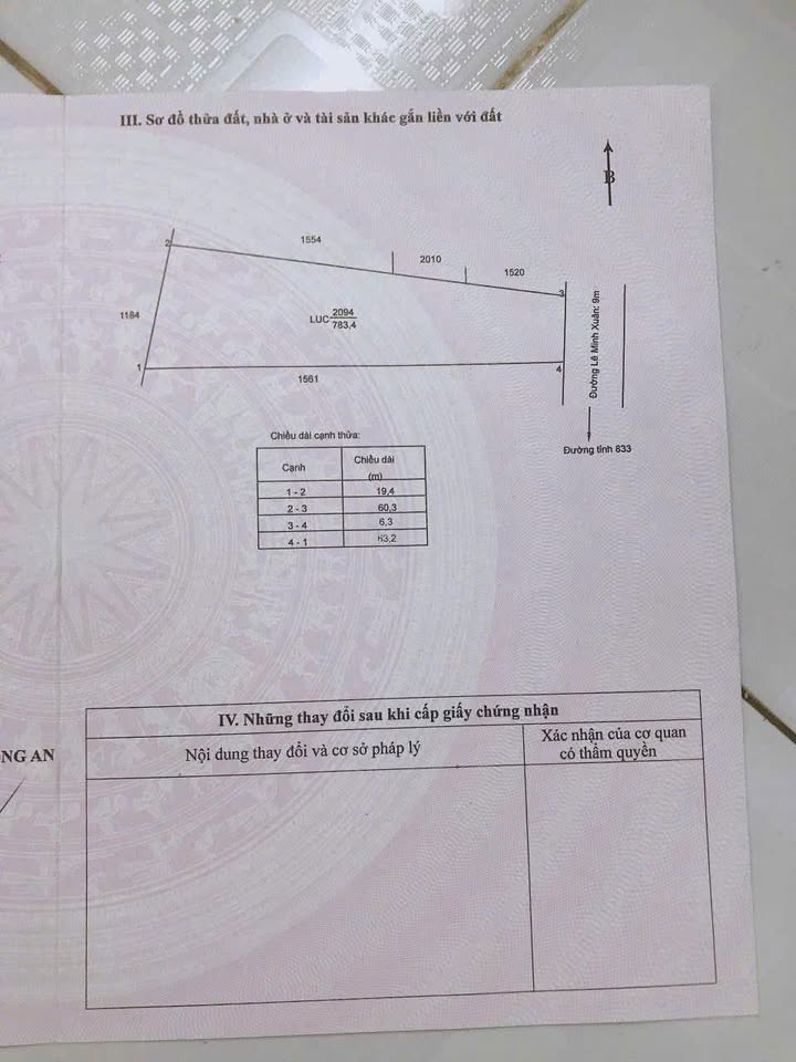 Đất nông nghiệp Lê Minh Xuân 783m² 1.079 tỷ - Vị trí đẹp