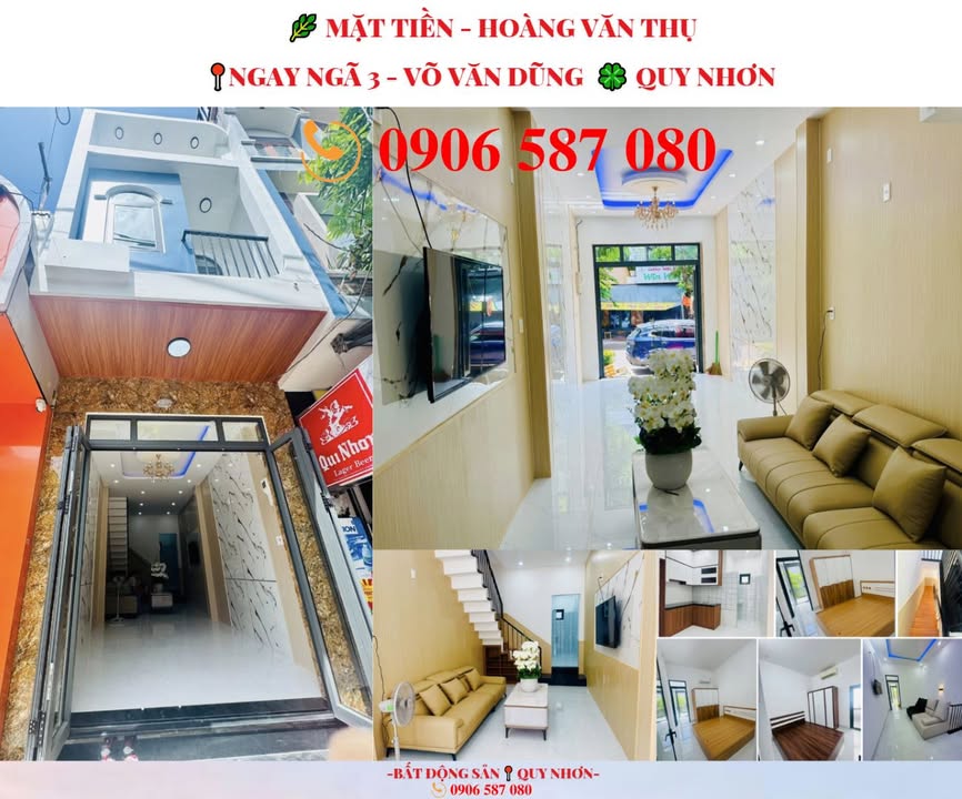 Nhà phố Hoàng Văn Thụ Quy Nhơn 41m² 5.1 tỷ - KD mặt tiền