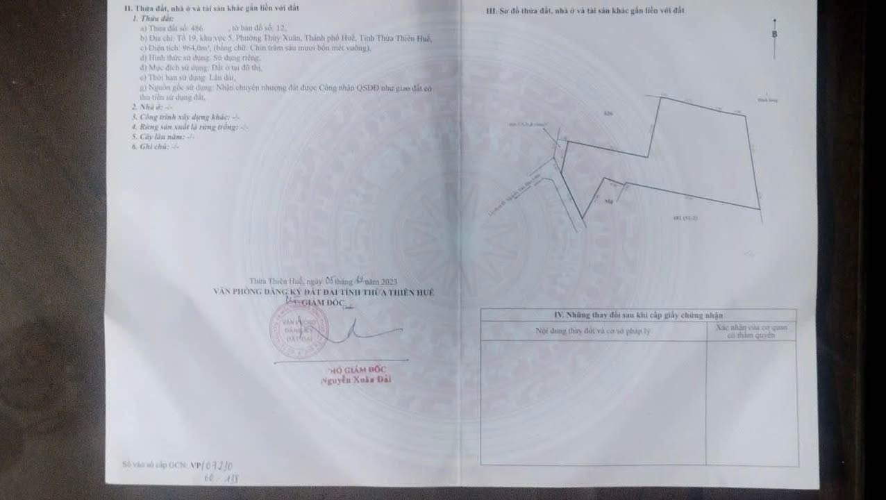 Đất nền Huế Đồng Khởi 964m² 14 tỷ - Đất thổ cư 100%