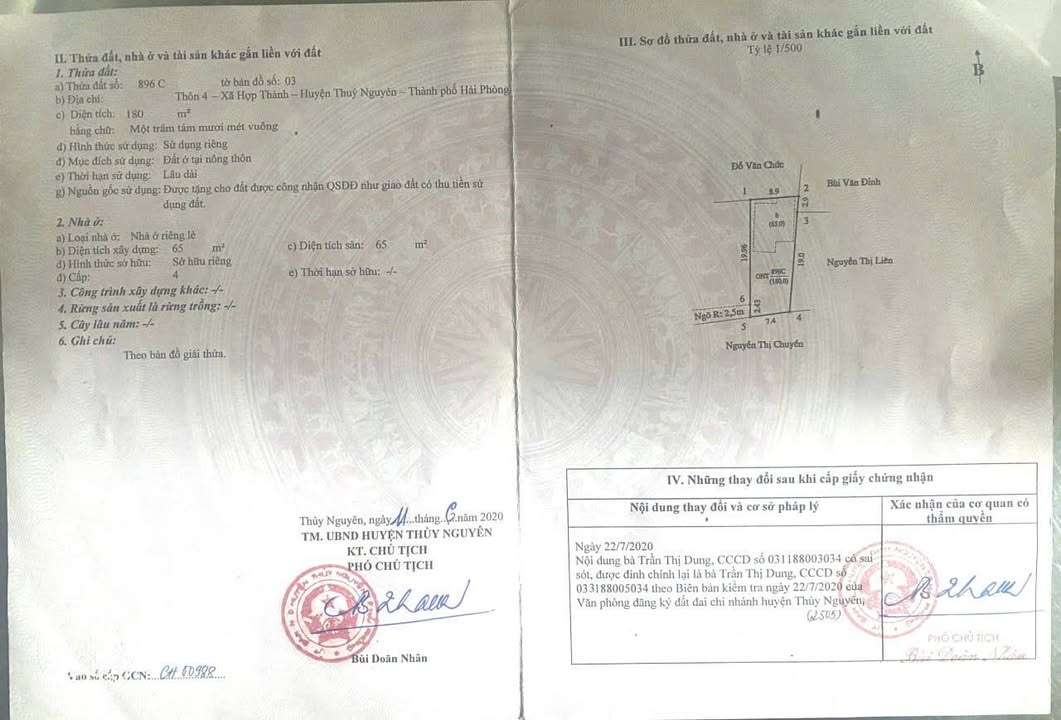 Đất Hợp Thành Thuỷ Nguyên 180m² 1 tỷ - Tiềm năng tăng giá