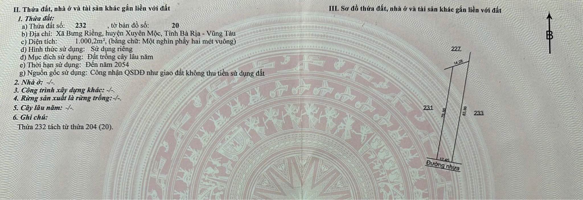 Đất nền Xã Bưng Riềng 1.000m² 870 triệu - Sổ đỏ chính chủ