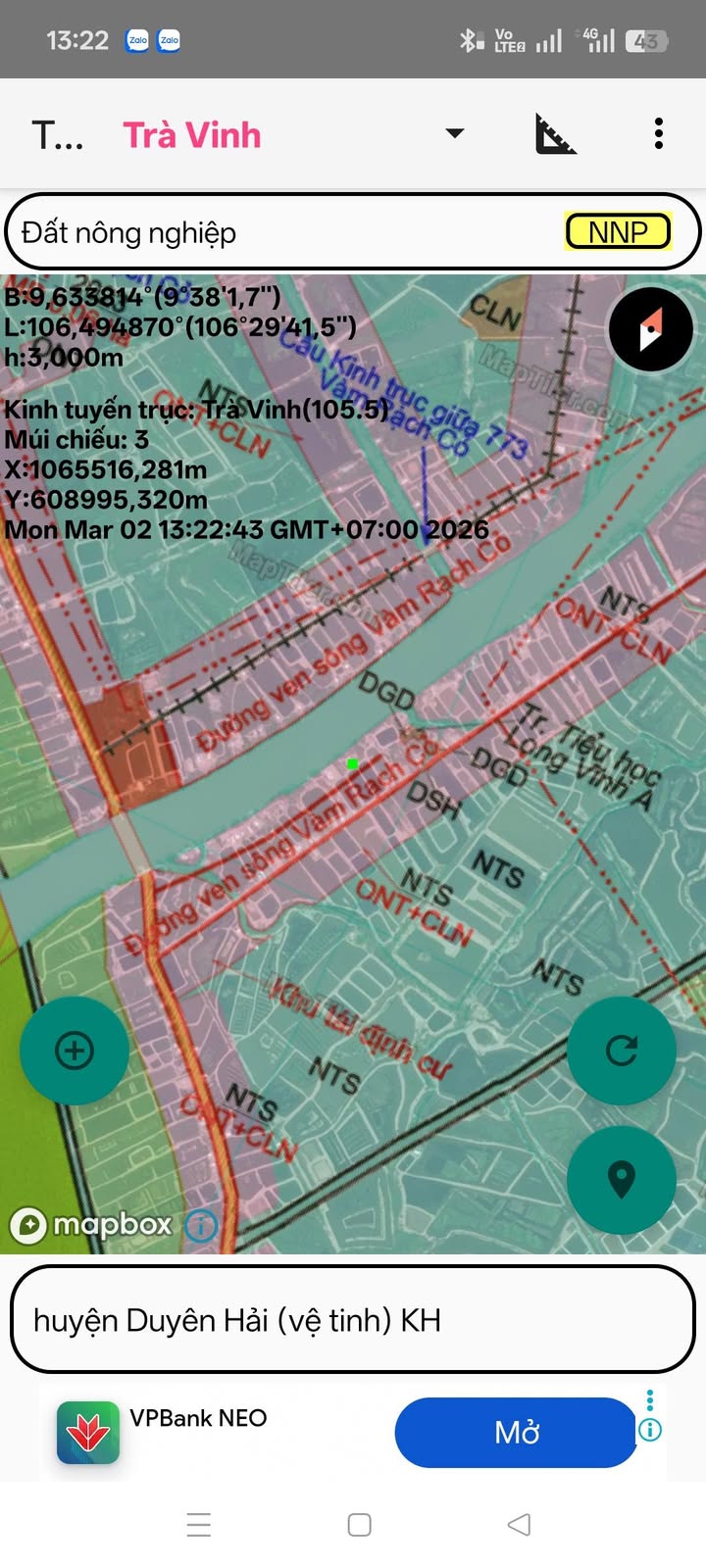 Đất farm Phường 1 Duyên Hải 14.000m² - Tiềm năng tăng giá